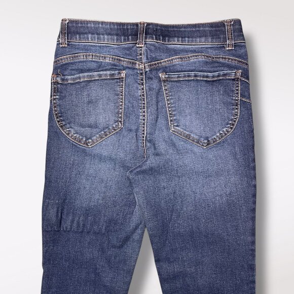 Vylette High Rise Skinny Jeans Dark Wash Stretch Double Button Ankle Size 28 - Picture 7 of 11